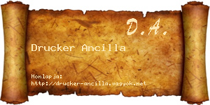 Drucker Ancilla névjegykártya